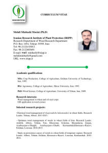 Mehdi Minbashi Moeini (Ph.D) Iranian Research Institute of Plant P