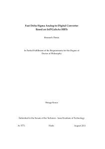 Fast Delta-Sigma Analog-to-Digital Converter Based on InP/GaInAs