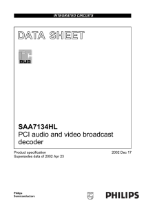 SAA7134HL PCI audio and video broadcast decoder