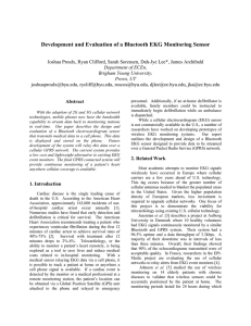 Development and Evaluation of a Bluetooth EKG