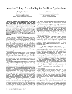 Adaptive Voltage Over-Scaling for Resilient Applications