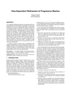 View-Dependent Refinement of Progressive Meshes