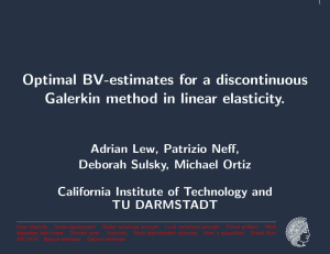 Optimal BV-estimates for a discontinuous Galerkin method in linear