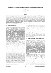 Memory-Efficient Sliding Window Progressive Meshes