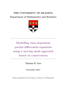 Modelling time-dependent partial differential equations using a