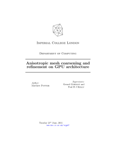 Anisotropic mesh coarsening and refinement on GPU architecture