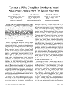 Towards a FIPA Compliant Multiagent based Middleware