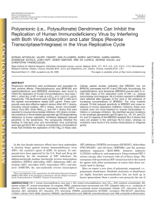 Polyanionic (i.e., Polysulfonate) Dendrimers Can Inhibit the