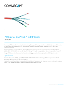 710 Series CMP Cat 7 S/FTP Cable