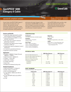 GenSPEED™ 6000 Category 6 Cable - ECS Electrical Cable Supply