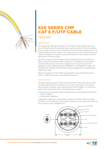 620 Series CMP Cat 6 F/UTP Cable - 317041AE