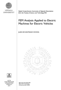 FEM Analysis Applied to Electric Machines for Electric Vehicles