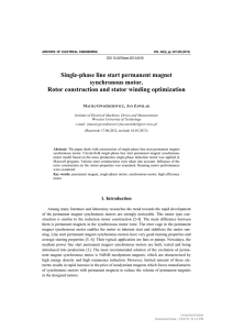 Single-phase line start permanent magnet synchronous