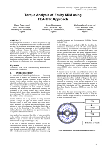 Torque Analysis of Faulty SRM using FEA