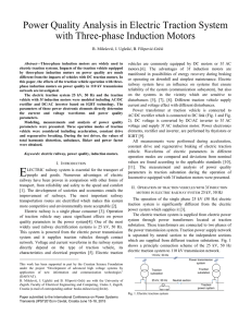 Power Quality Analysis in Electric Traction System with Three