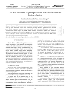 Line Start Permanent Magnet Synchronous Motor Performance and