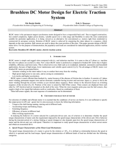 Brushless DC Motor Design for Electric Traction System