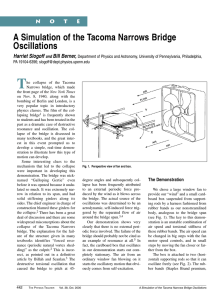 A Simulation of the Tacoma Narrows Bridge Oscillations