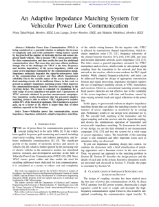 An Adaptive Impedance Matching System for Vehicular Power Line