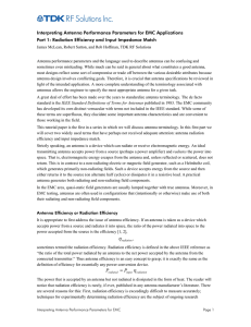 Interpreting Antenna Performance Parameters for EMC Applications