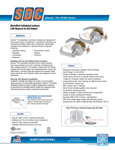 Datasheet - Security Door Controls