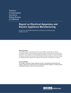 Report on Electrical Apparatus and Electric Appliance