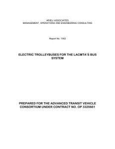 ELECTRIC TROLLEYBUSES FOR THE LACMTA`S BUS SYSTEM