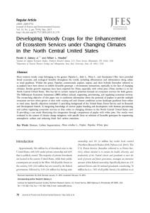 Developing woody crops for the enhancement of