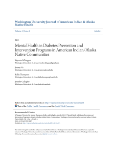 Mental Health in Diabetes Prevention and Intervention Programs in