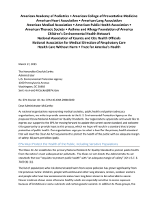 Ozone Standards - Asthma and Allergy Foundation of America