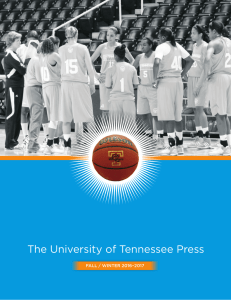 Fall Winter 2016 - University of Tennessee Press