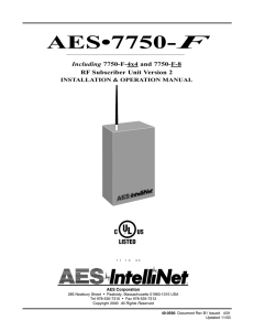 AES•7750-F - AZ Security Control