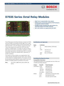 D7035 Series Octal Relay Modules