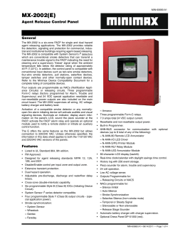 AUTOPULSE® 542R AGENT RELEASING CONTROL UNIT