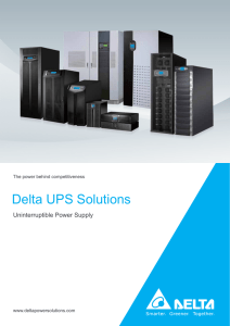Delta UPS Solutions - Delta Power Solutions