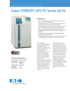 Eaton FERRUPS UPS FE Series 60 Hz