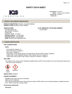 MSDS No: KELSEAL (CAULK GRADE)