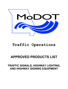 Approved Products List - Missouri Department of Transportation