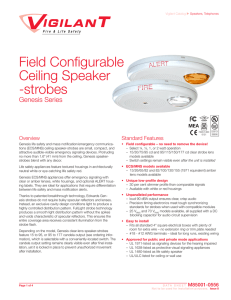 Data Sheet M85001-0556 -- Genesis Ceiling Speaker