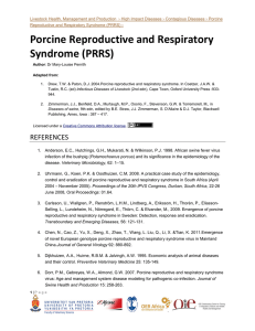 Porcine Reproductive and Respiratory Syndrome (PRRS)