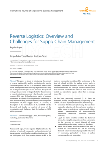 Reverse Logistics: Overview and Challenges for Supply Chain