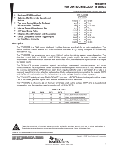 PWM Control Intelligent H-Bridge (Rev. A)