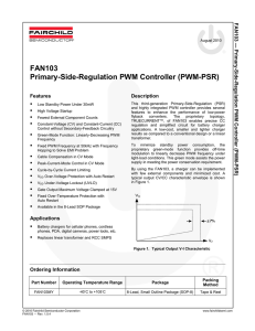 FAN103 — Primary-Side-Regulation PWM Controller (PWM-PSR)