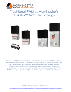 Traditional PWM vs Morningstar`s TrakStar™ MPPT Technology