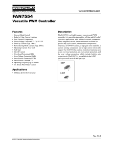 FAN7554 Versatile PWM Controller