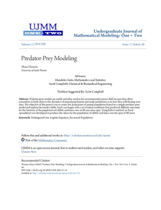 Predator-Prey Modeling - Scholar Commons