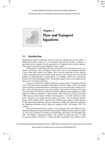 Flow and Transport Equations
