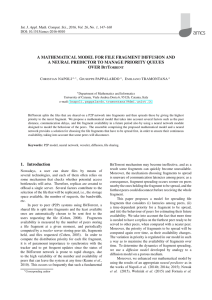 A MATHEMATICAL MODEL FOR FILE FRAGMENT DIFFUSION