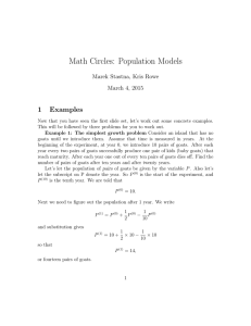 Math Circles: Population Models