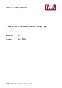 GABRIEL Data Reference Guide - Change Log Version: 35 Issued